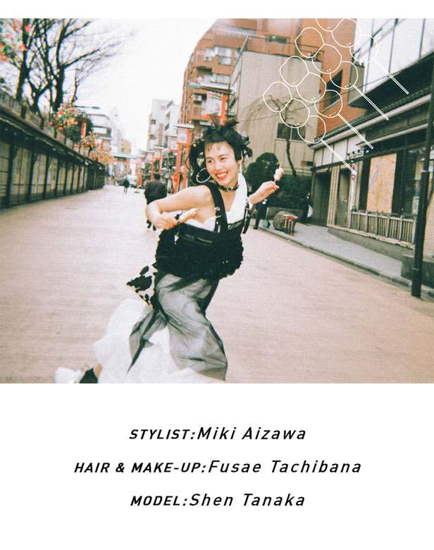 STYLIST:Miki Aizawa / HAIR & MAKE-UP:Fusae Tachibana / MODEL:Shen Tanaka